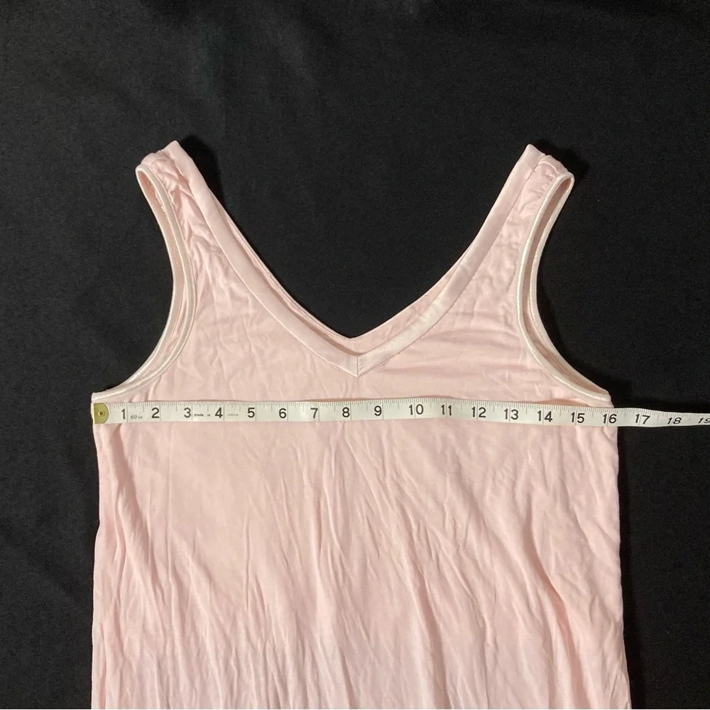 Faceplant Dreamwear Pastel Pink V-Neck Sleeveless Tank Nightgown Size Small - Picture 10 of 16